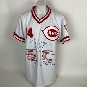 Pete Rose "Hit King 4256" Signed Cincinnati Reds Jersey Tristar Hologram